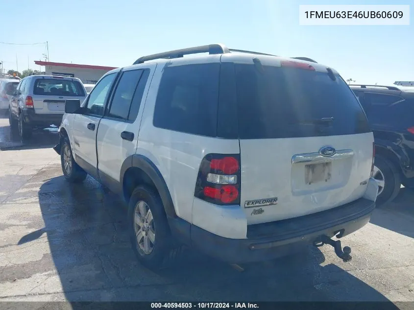 2006 Ford Explorer Xlt VIN: 1FMEU63E46UB60609 Lot: 40594503