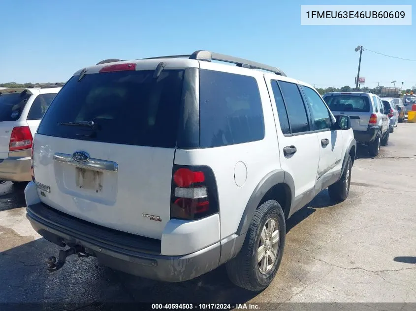 2006 Ford Explorer Xlt VIN: 1FMEU63E46UB60609 Lot: 40594503