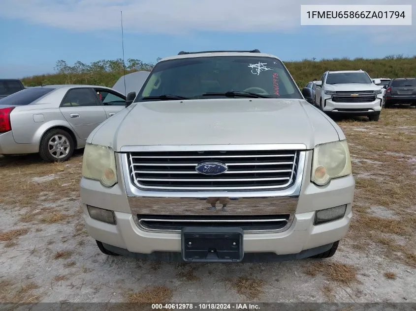 2006 Ford Explorer Limited VIN: 1FMEU65866ZA01794 Lot: 40612978