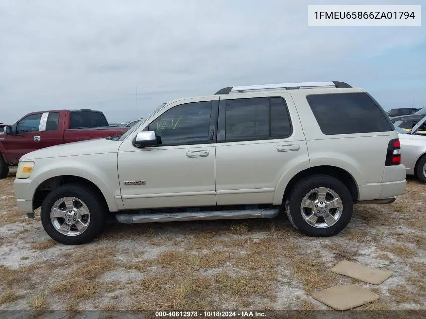 2006 Ford Explorer Limited VIN: 1FMEU65866ZA01794 Lot: 40612978