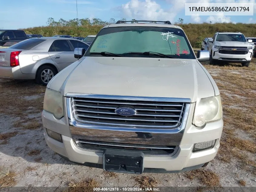 2006 Ford Explorer Limited VIN: 1FMEU65866ZA01794 Lot: 40612978