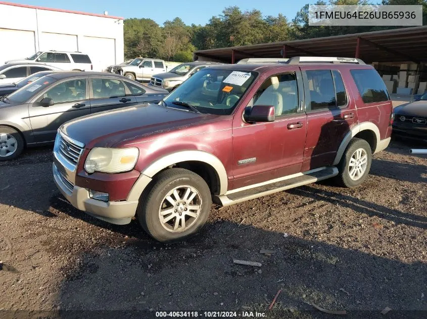 2006 Ford Explorer Eddie Bauer VIN: 1FMEU64E26UB65936 Lot: 40634118