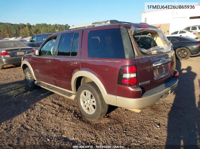 2006 Ford Explorer Eddie Bauer VIN: 1FMEU64E26UB65936 Lot: 40634118