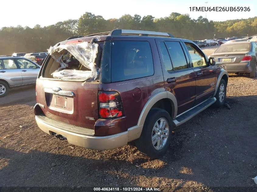 2006 Ford Explorer Eddie Bauer VIN: 1FMEU64E26UB65936 Lot: 40634118