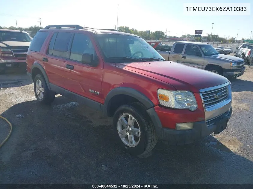 2006 Ford Explorer Xlt VIN: 1FMEU73EX6ZA10383 Lot: 40644532