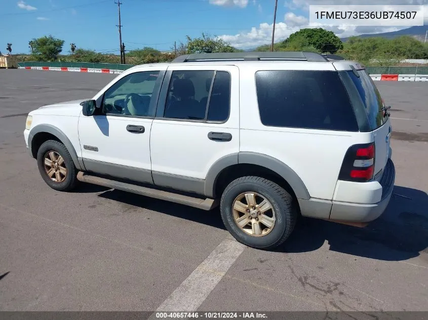 2006 Ford Explorer Xlt VIN: 1FMEU73E36UB74507 Lot: 40657446