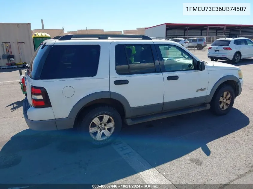 2006 Ford Explorer Xlt VIN: 1FMEU73E36UB74507 Lot: 40657446