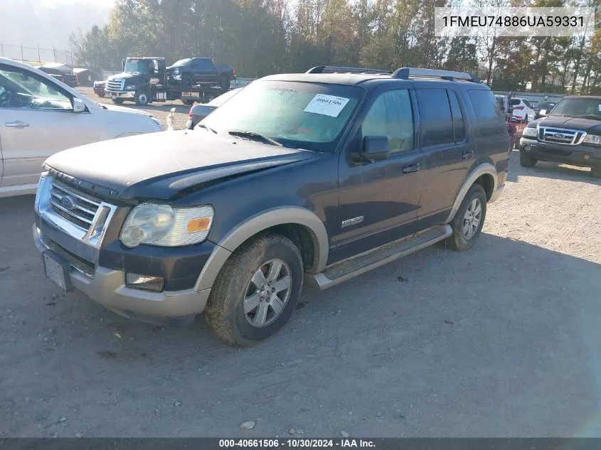 1FMEU74886UA59331 2006 Ford Explorer Eddie Bauer