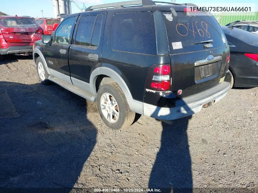 2006 Ford Explorer Xlt VIN: 1FMEU73E36UA66601 Lot: 40670468