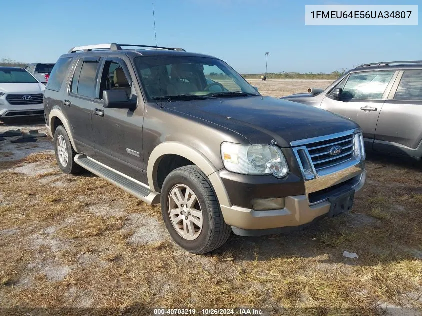 2006 Ford Explorer Eddie Bauer VIN: 1FMEU64E56UA34807 Lot: 40703219