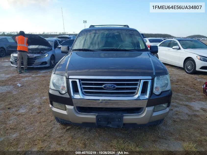 2006 Ford Explorer Eddie Bauer VIN: 1FMEU64E56UA34807 Lot: 40703219