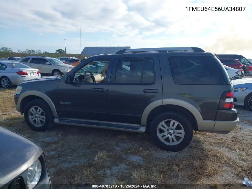 2006 Ford Explorer Eddie Bauer VIN: 1FMEU64E56UA34807 Lot: 40703219