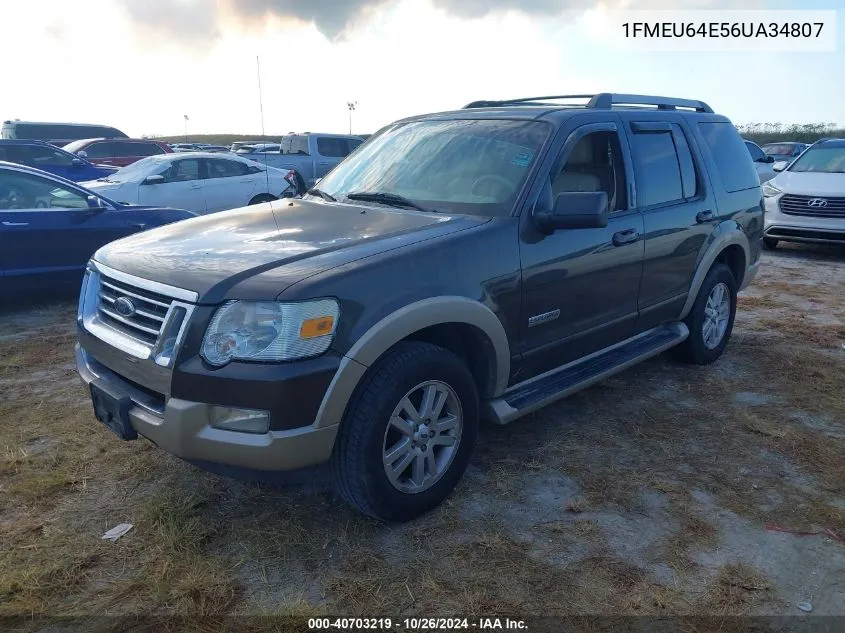 2006 Ford Explorer Eddie Bauer VIN: 1FMEU64E56UA34807 Lot: 40703219