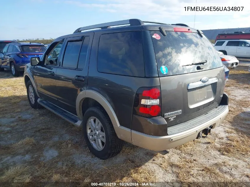 2006 Ford Explorer Eddie Bauer VIN: 1FMEU64E56UA34807 Lot: 40703219