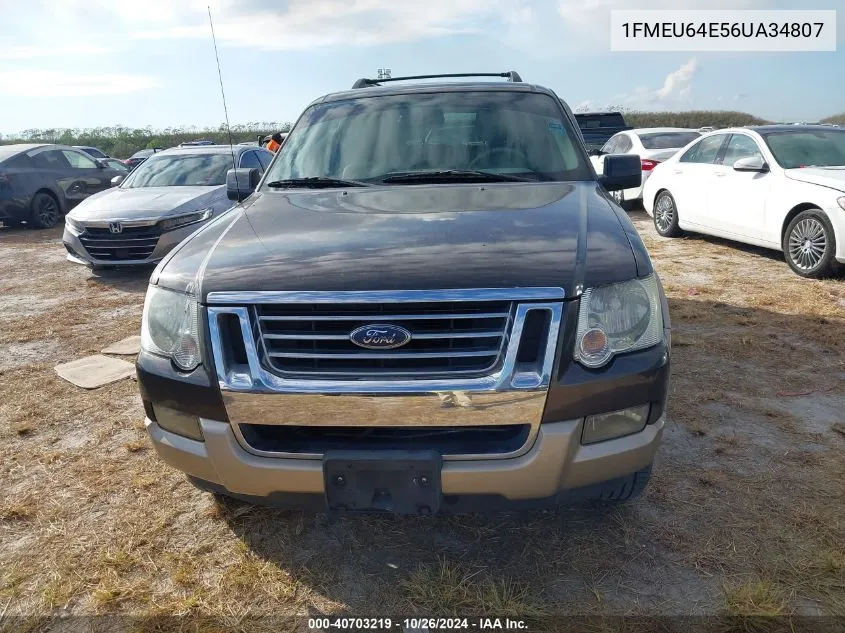 2006 Ford Explorer Eddie Bauer VIN: 1FMEU64E56UA34807 Lot: 40703219