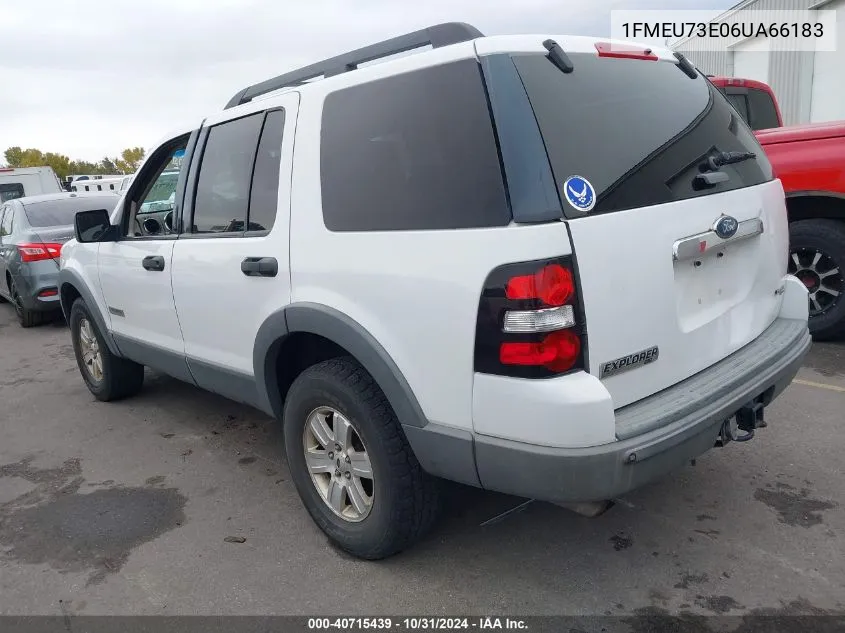 2006 Ford Explorer Xlt VIN: 1FMEU73E06UA66183 Lot: 40715439