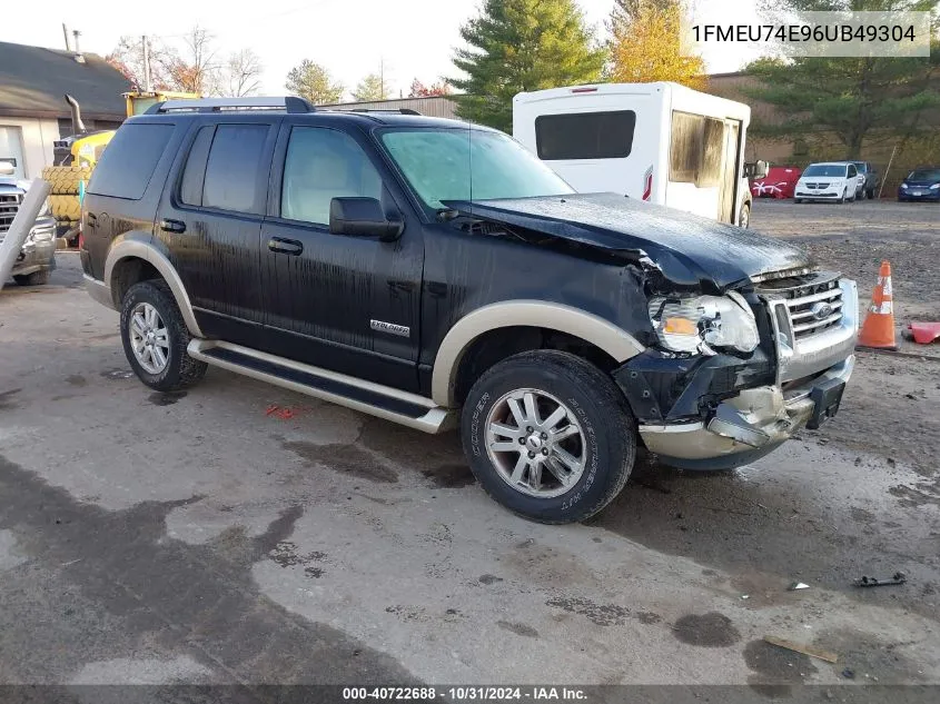 2006 Ford Explorer Eddie Bauer VIN: 1FMEU74E96UB49304 Lot: 40722688