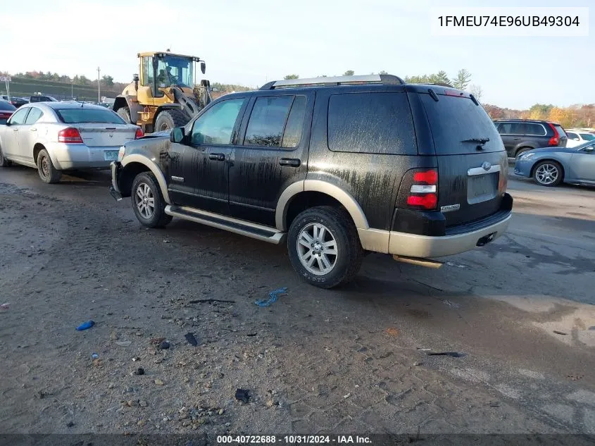 2006 Ford Explorer Eddie Bauer VIN: 1FMEU74E96UB49304 Lot: 40722688