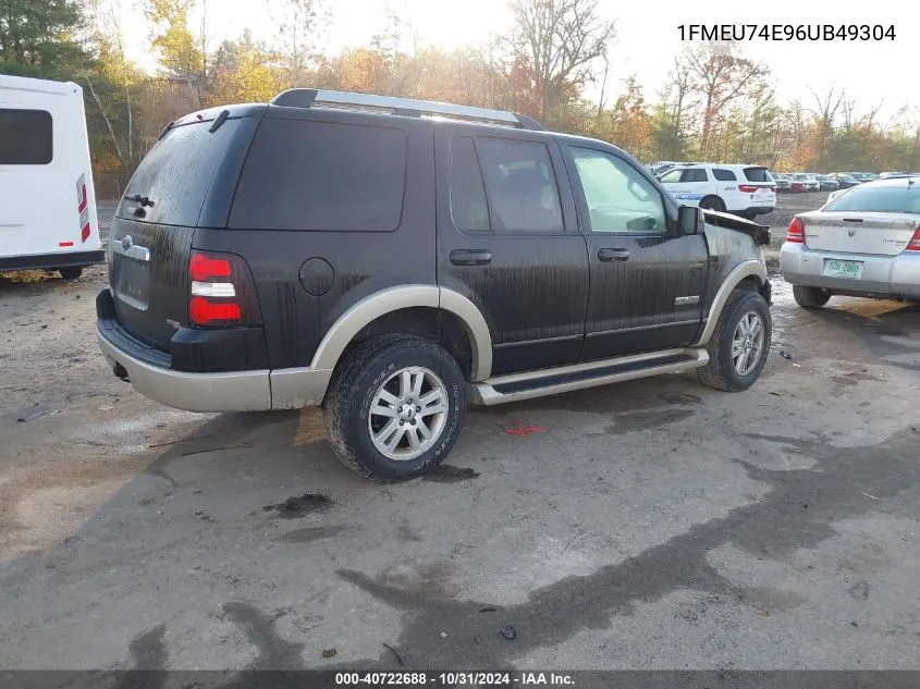 2006 Ford Explorer Eddie Bauer VIN: 1FMEU74E96UB49304 Lot: 40722688