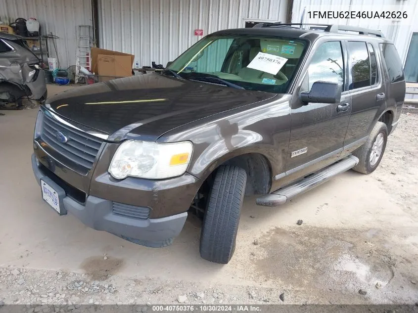 2006 Ford Explorer Xls VIN: 1FMEU62E46UA42626 Lot: 40750376