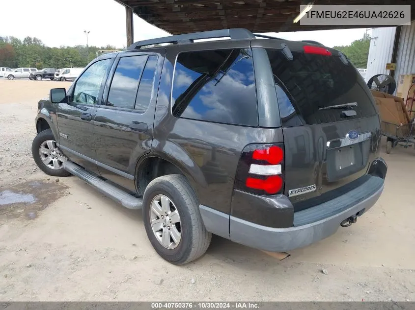 2006 Ford Explorer Xls VIN: 1FMEU62E46UA42626 Lot: 40750376