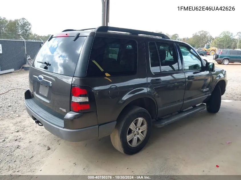 2006 Ford Explorer Xls VIN: 1FMEU62E46UA42626 Lot: 40750376