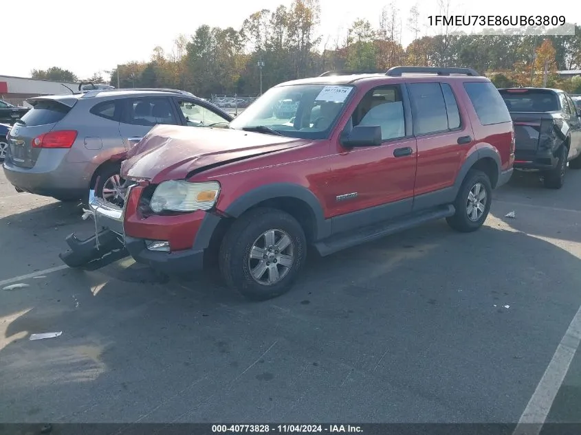 2006 Ford Explorer Xlt VIN: 1FMEU73E86UB63809 Lot: 40773828