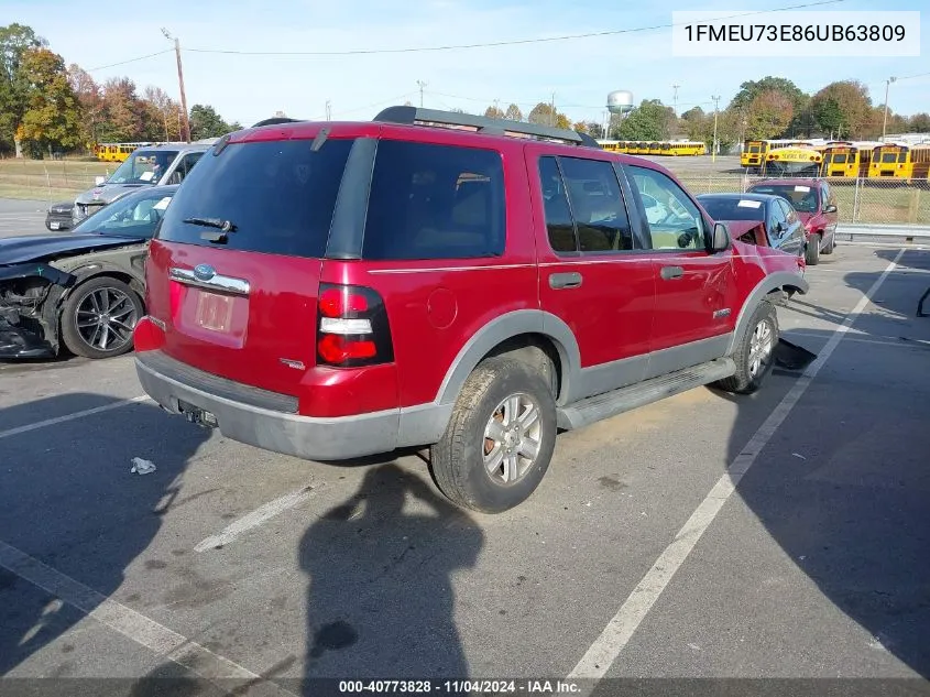 2006 Ford Explorer Xlt VIN: 1FMEU73E86UB63809 Lot: 40773828