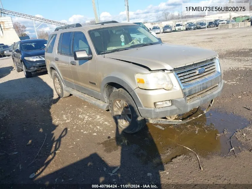 2006 Ford Explorer Xlt VIN: 1FMEU73E56UB20075 Lot: 40796424