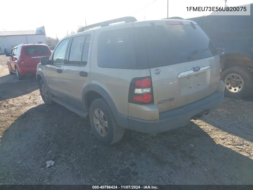 2006 Ford Explorer Xlt VIN: 1FMEU73E56UB20075 Lot: 40796424