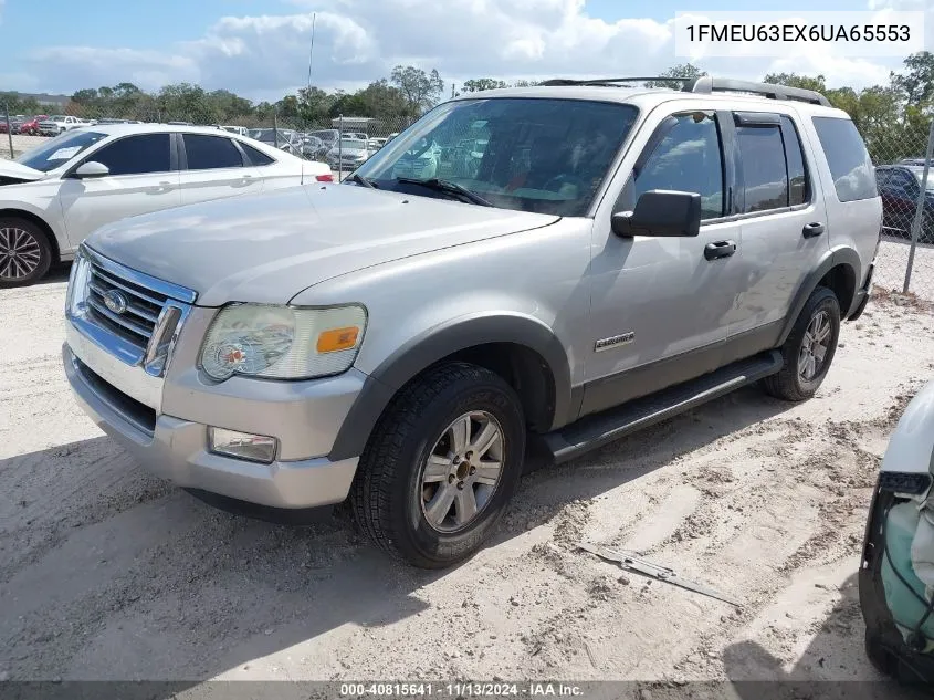 2006 Ford Explorer Xlt VIN: 1FMEU63EX6UA65553 Lot: 40815641