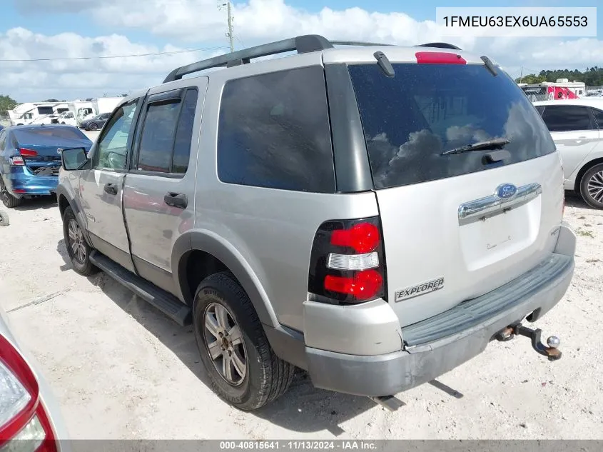 2006 Ford Explorer Xlt VIN: 1FMEU63EX6UA65553 Lot: 40815641