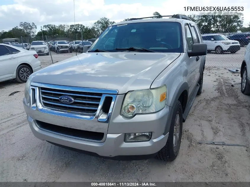 2006 Ford Explorer Xlt VIN: 1FMEU63EX6UA65553 Lot: 40815641