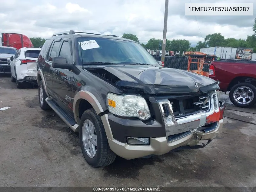 1FMEU74E57UA58287 2007 Ford Explorer Eddie Bauer