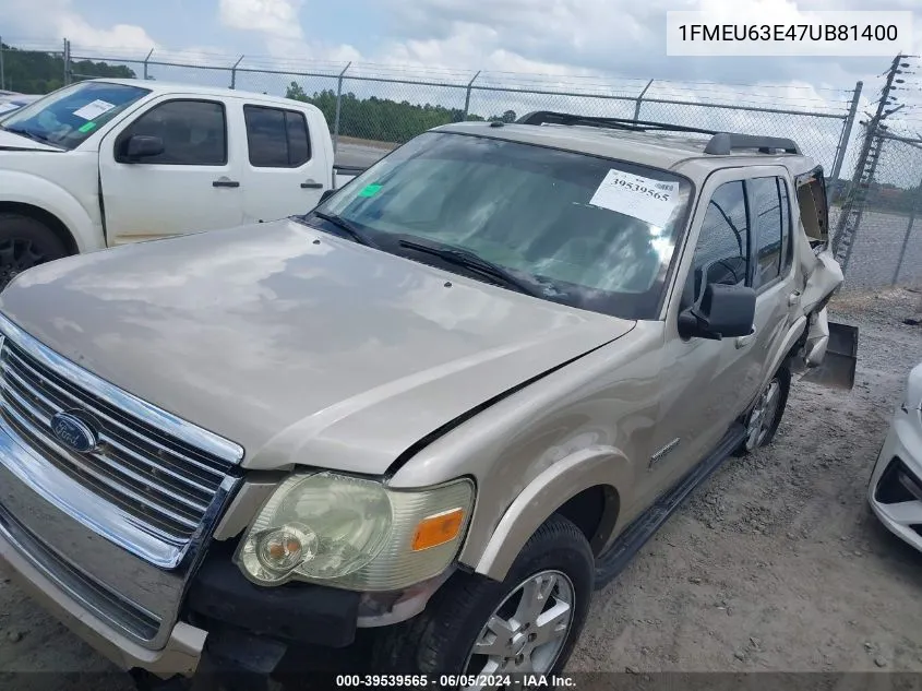 1FMEU63E47UB81400 2007 Ford Explorer Xlt