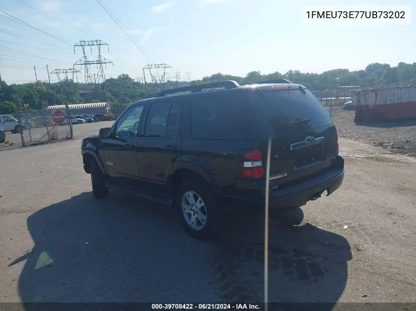 2007 Ford Explorer Xlt VIN: 1FMEU73E77UB73202 Lot: 39708422