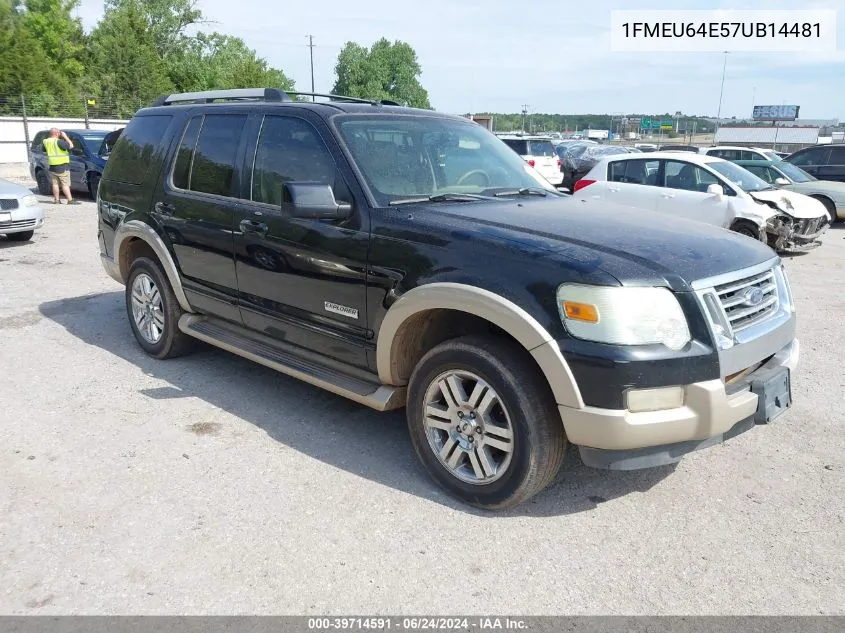 1FMEU64E57UB14481 2007 Ford Explorer Eddie Bauer