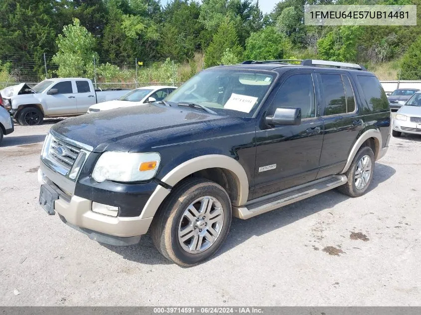 2007 Ford Explorer Eddie Bauer VIN: 1FMEU64E57UB14481 Lot: 39714591