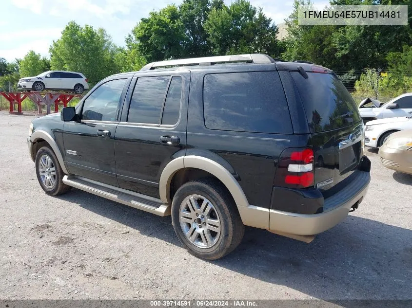 2007 Ford Explorer Eddie Bauer VIN: 1FMEU64E57UB14481 Lot: 39714591