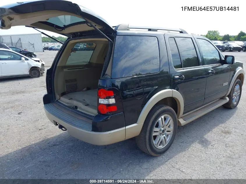 1FMEU64E57UB14481 2007 Ford Explorer Eddie Bauer