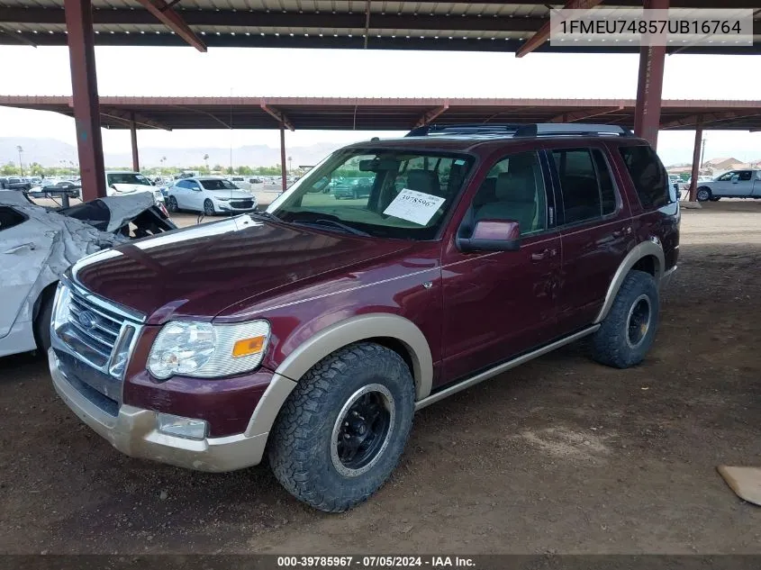 2007 Ford Explorer Eddie Bauer VIN: 1FMEU74857UB16764 Lot: 39785967