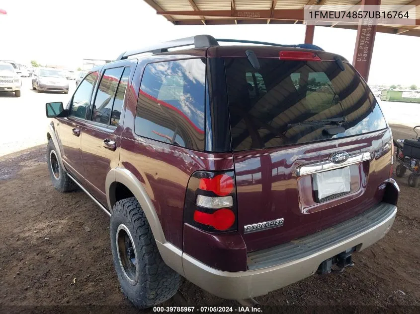 2007 Ford Explorer Eddie Bauer VIN: 1FMEU74857UB16764 Lot: 39785967