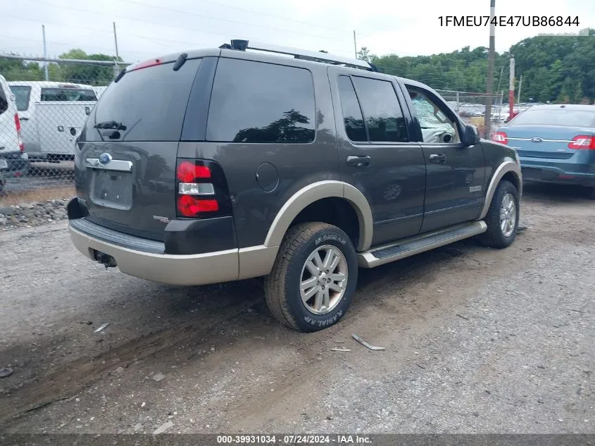 2007 Ford Explorer Eddie Bauer VIN: 1FMEU74E47UB86844 Lot: 39931034