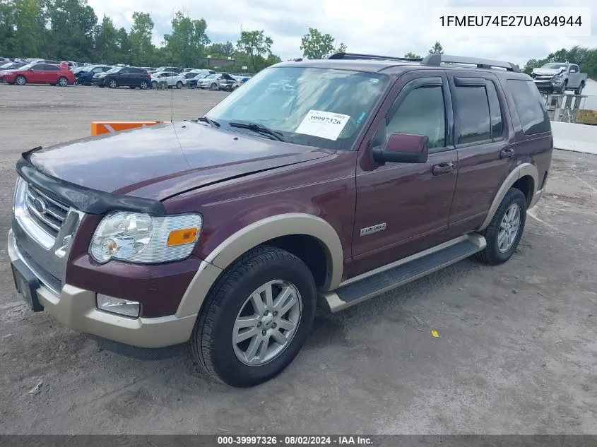 1FMEU74E27UA84944 2007 Ford Explorer Eddie Bauer