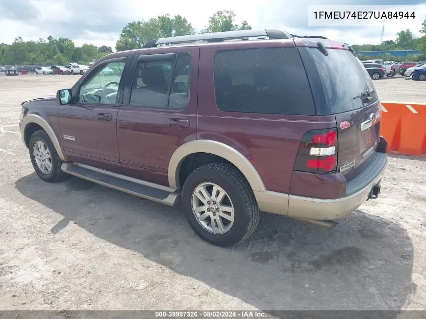 2007 Ford Explorer Eddie Bauer VIN: 1FMEU74E27UA84944 Lot: 39997326