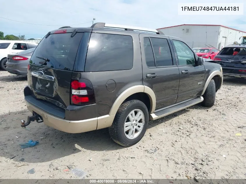 2007 Ford Explorer Eddie Bauer VIN: 1FMEU74847UA44181 Lot: 40019008