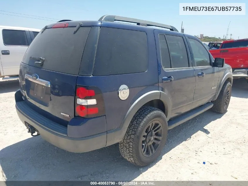 1FMEU73E67UB57735 2007 Ford Explorer Xlt