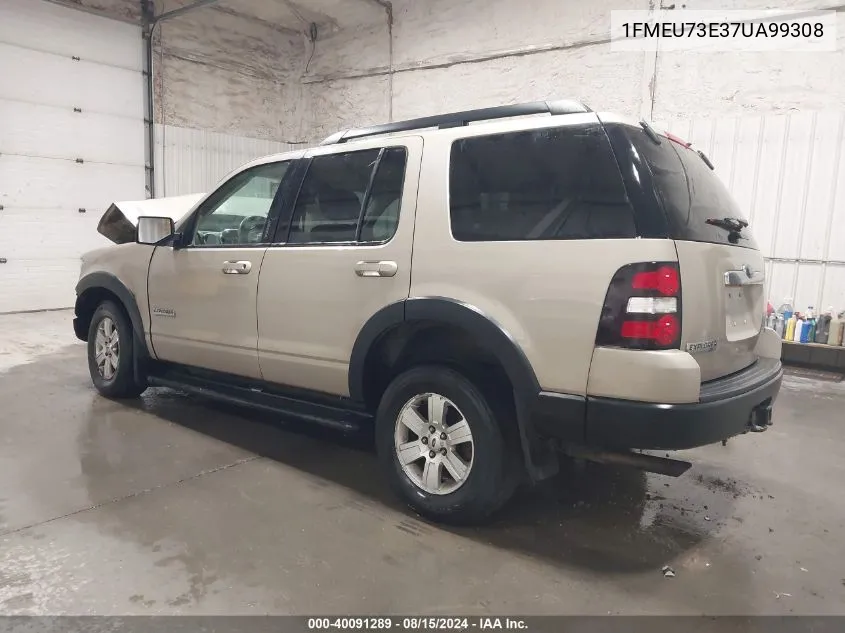 2007 Ford Explorer Xlt VIN: 1FMEU73E37UA99308 Lot: 40091289