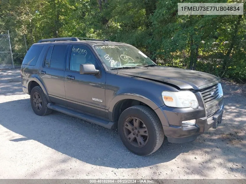 2007 Ford Explorer Xlt VIN: 1FMEU73E77UB04834 Lot: 40182884