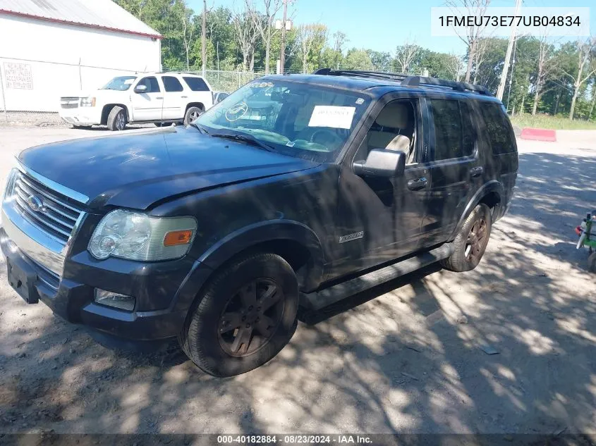 2007 Ford Explorer Xlt VIN: 1FMEU73E77UB04834 Lot: 40182884